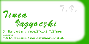 timea vagyoczki business card